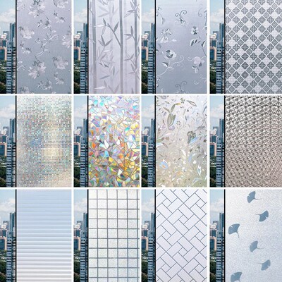 Window Film Frosted Privacy Self-adhesive Glass Sticker UV