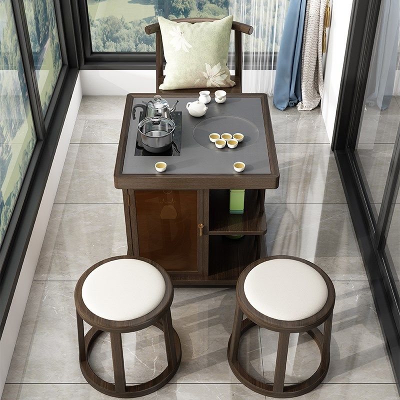 阳台茶桌家用小茶台小型实木茶车带轮可移动人茶桌椅三件,住宅家具,茶几,淘宝优惠券,粉丝福利购,淘宝优惠卷