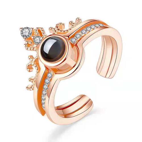 Projection Ring Crown Two-in-One Fashion 100 Languages Openi
