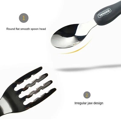 Tableware Cartoon Kids Spoon Fork Set Dessert Spoon for Chil