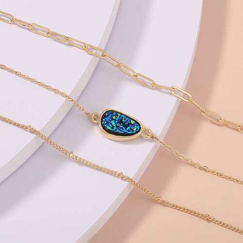 Fashion simple and versatile accessories multi-layer three-l