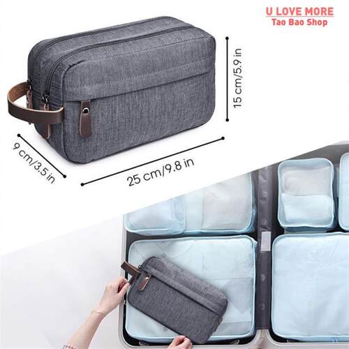 Toiletry Bag for Men Small Nylon Dopp Kit Lightweight Travel