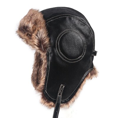 Ushanka Trapper Bomber Hat Men 2021 Winter Soft Leather Russ