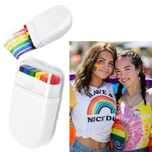 Colorful Rainbow Face Paint Crayons Washable Body Tattoo Pig