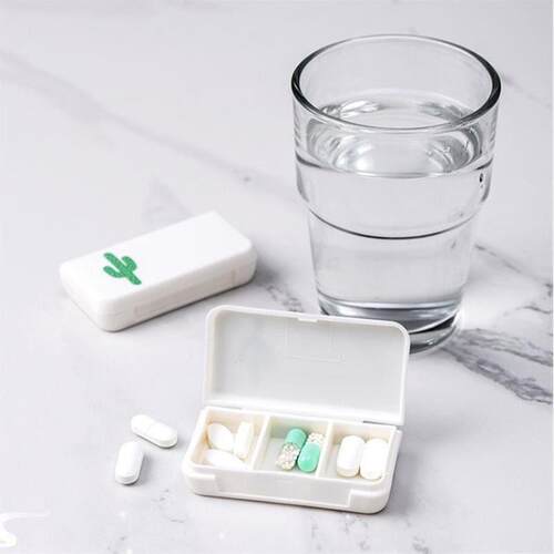 3 Grids Mini Pill Case Plastic Travel Medicine Box Cute Smal