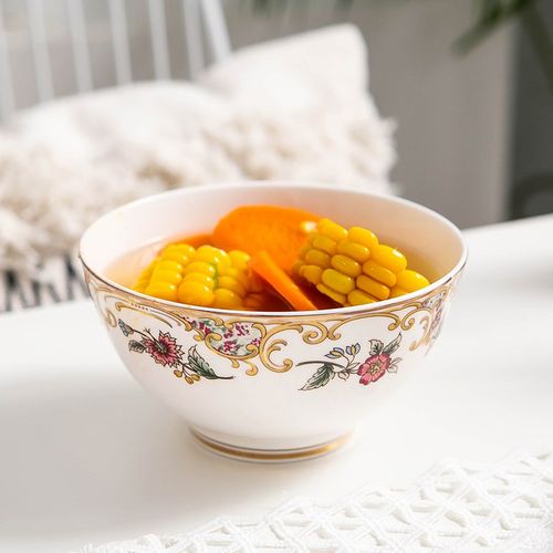 碗碟装家用陶瓷吃饭碗盘菜盘欧式骨瓷餐具乔迁送礼2件礼盒