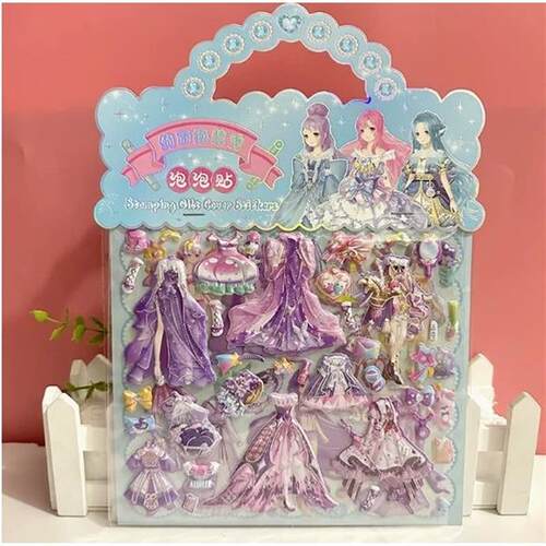 2026  Sheets/Bag Kawaii Princess Dress Up Sticker Cartoon