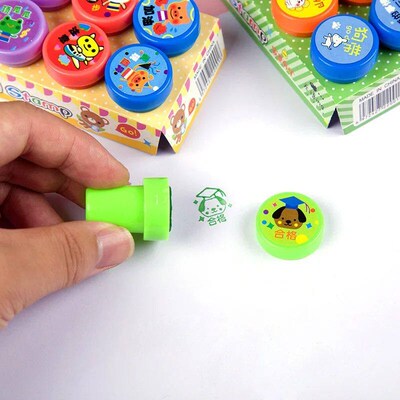 10pcs Stamps for Kids Self-ink Stamps Children Toy Stamps Ca