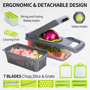 10 in 1 Multifunctional vegetable cutter shredders slicer wi