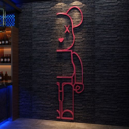 清酒吧墙面装饰品场景布置饭店烧烤创意请上二楼梯扶手指示牌贴画