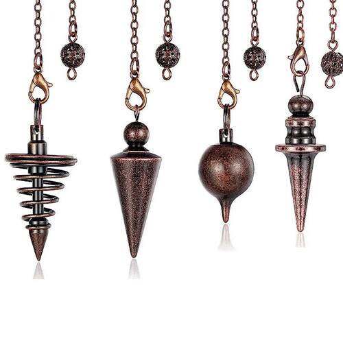 Copper Metal Pendulum for Dowsing Divination Energy Work Med