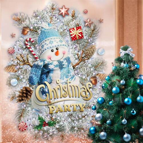 New Snowman Christmas Stickers Wall Window Stickers Snowflak