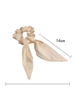Luxury Satin Silk Bow Streamers Hair Ring Knotted Scrunchie