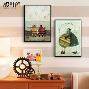 儿童房装 饰画卧室床头房间墙面墙画创意卡通男生男孩女孩壁画挂画