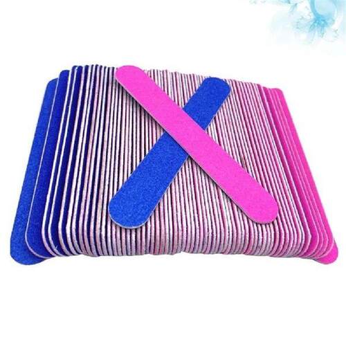 100pcs 8cm Double Sided Nail Files Women Nail File Creative