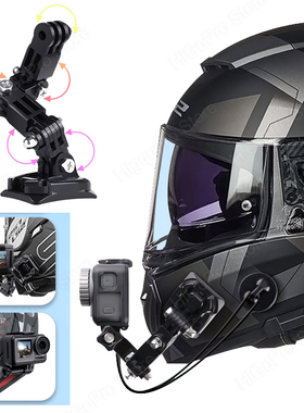 Helmet Strap Mount For Gopro Hero 10 9 8 7 6 5 4 3 Motorcycl