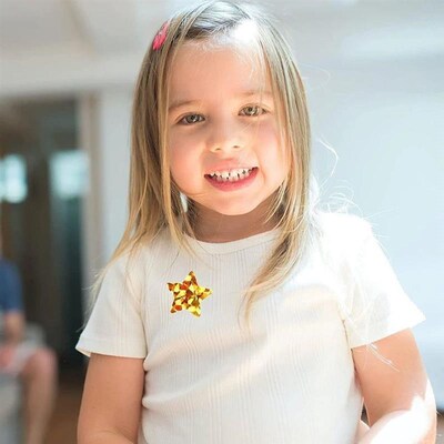 Holographic Gold Star Stickers for Kids Reward 100500Pcs