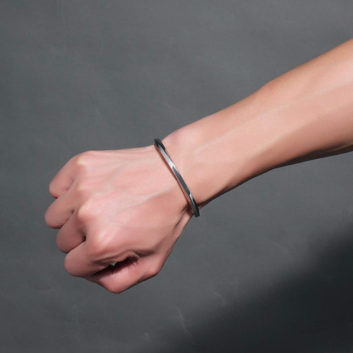 Vnox Vintage Stainless Steel Bangle for Men Women Mobius
