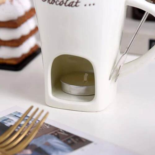 Fondue Mug Set Personal Mini Fondue Pots Chocolate Cheese Ic