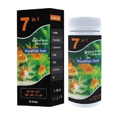 A6HD 7 in 1 Aquarium Swimming Pool PH Test Strips Water