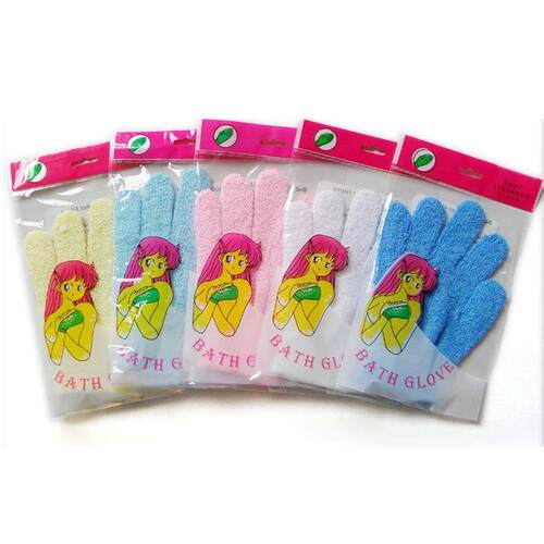 2/6pcs Exfoliating Gloves Bath Sponge Body Dead Skin Remover