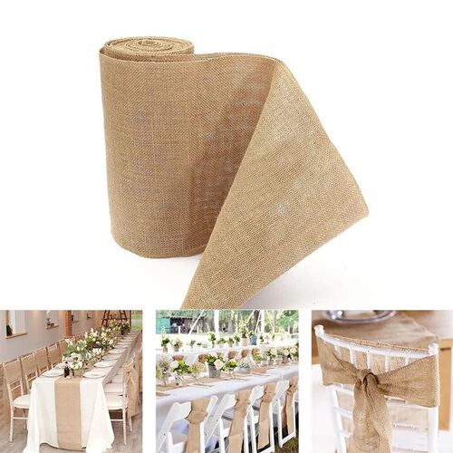 30cm Width Jute Linen Vintage Natural Table Runner Burlap Ru