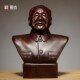 黑檀实木雕刻邓小平头像雕像工艺品摆件家居办公客厅装 饰商务礼品