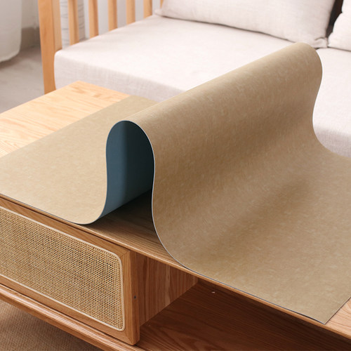 中式实木茶几桌垫防水防油防烫台布加厚咖色棕色防滑餐桌布茶几垫