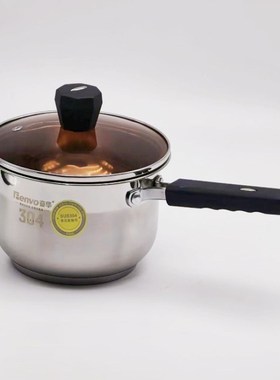 奋华特厚304不锈钢复底加大煮面奶锅小锅18.20cm电磁炉单人泡面锅