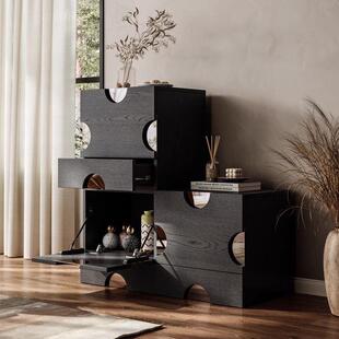 客厅古风家用实木小户型斗柜法式复古卡门收纳卧室组合电视柜家居