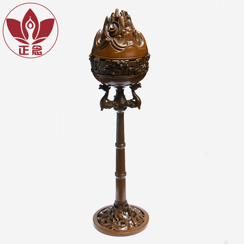 庆松堂苏工铜炉名家胡庆松制竹节博山炉复古摆件沉香檀香薰香