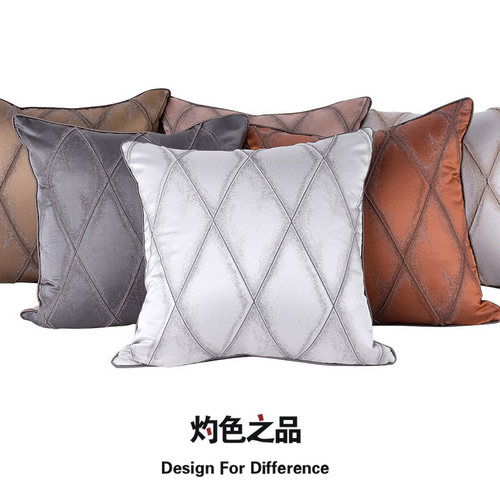 现代多色几何抱枕样板间软装混搭沙发客厅软包靠包客厅靠背靠枕套