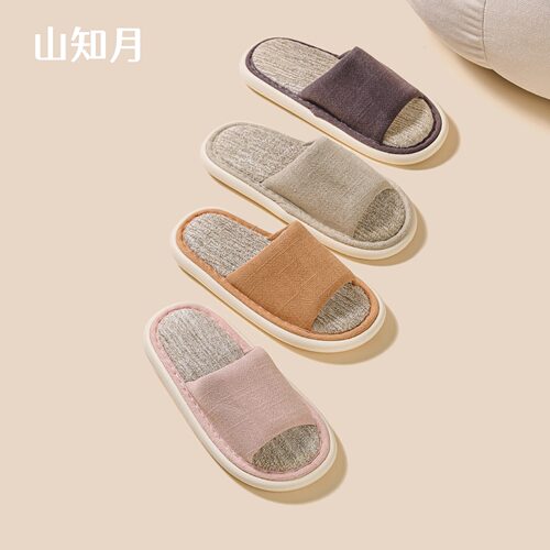 日式家居四季毛线圈拖鞋