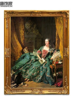 豪华欧式玄关装饰画 手绘客厅古典人物油画  名画 蓬帕杜夫人N310
