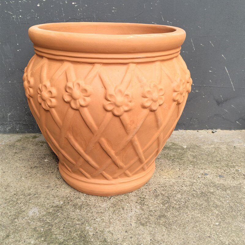 梅花肚盆庭院陶罐景观土陶粗陶红陶花盆花瓶摆件陶瓷大码陶盆