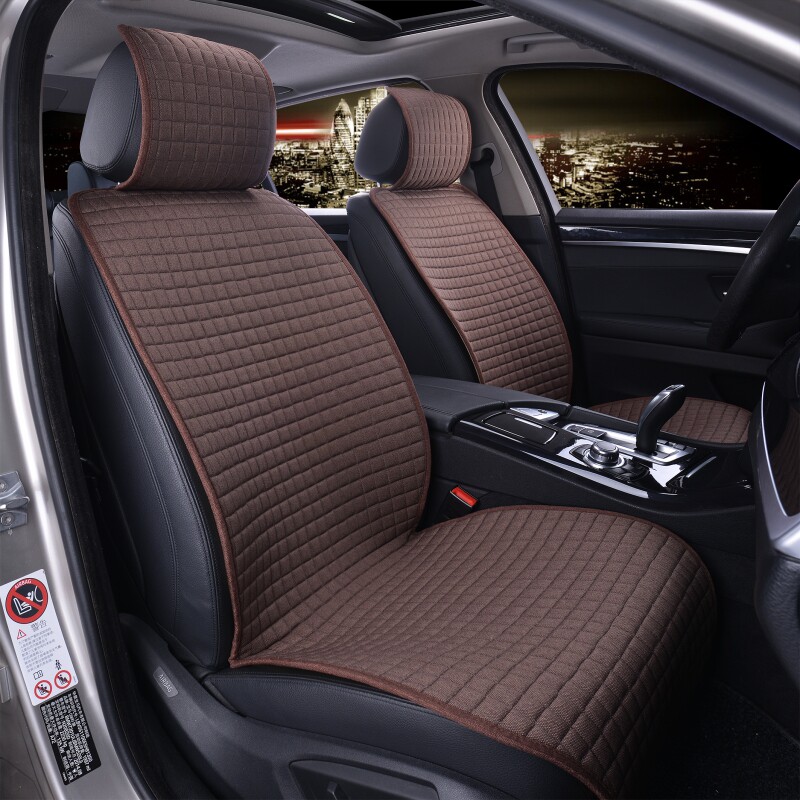 美存 免绑汽车坐垫四季通用防滑车用品单个座垫夏季透气前排单片