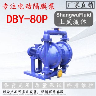 电动隔膜泵 防腐3寸口径摆线式 DBY 80P型耐腐蚀不锈钢电动隔膜泵