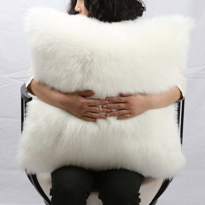 欧式仿羊毛抱枕长毛毛绒抱枕床头靠垫沙发靠枕汽车靠垫办公室可爱