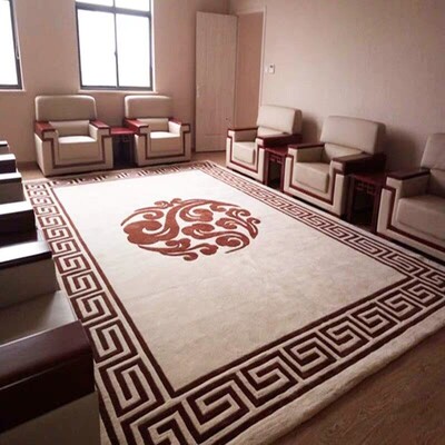 加厚高档商用会议室办公室贵宾接待室地毯会客厅满铺羊毛地毯定制