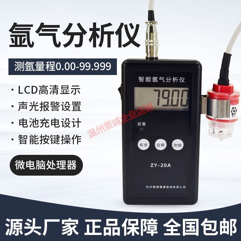 便携式智能氩气分析仪工业级氩气纯度检测仪ZY-20A氩气监测带报警