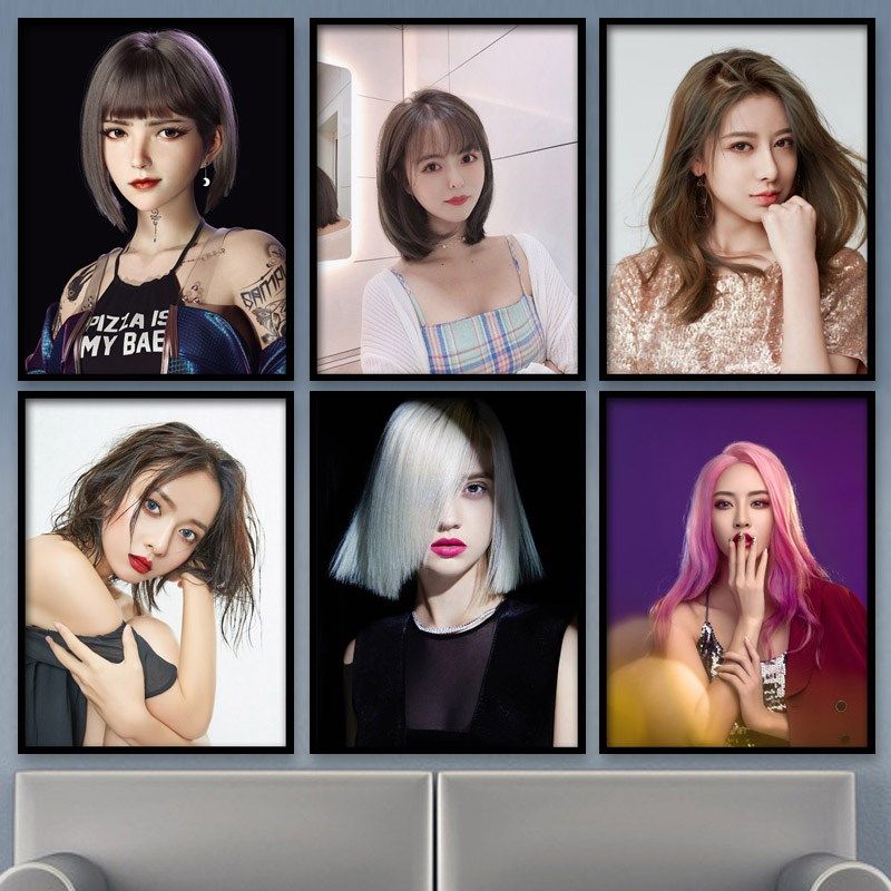 美发店相框染烫发型图片装饰画理发店挂画墙壁画发廊墙画有框画,家居饰品,现代装饰画,淘宝优惠券,粉丝福利购,淘宝优惠卷