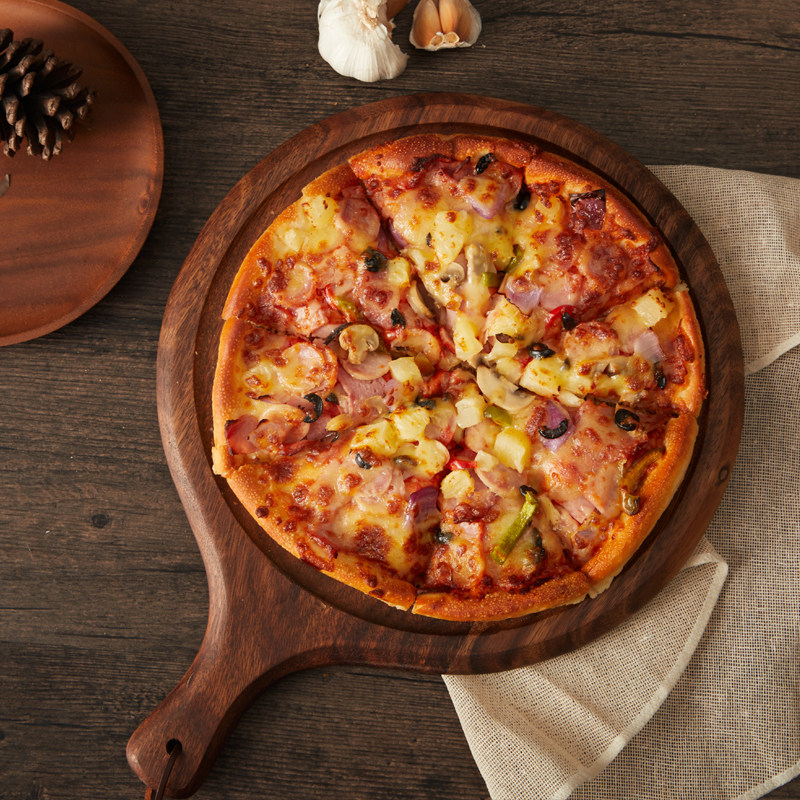 半物生活披萨板托盘9寸披萨木盘家用10寸面包板托创意木质pizza盘