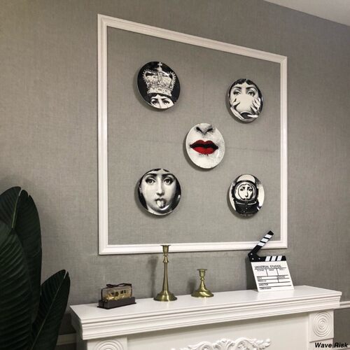 意大利人脸挂盘陶瓷欧式壁饰盘子客厅样板房墙面装饰艺术挂件摆件