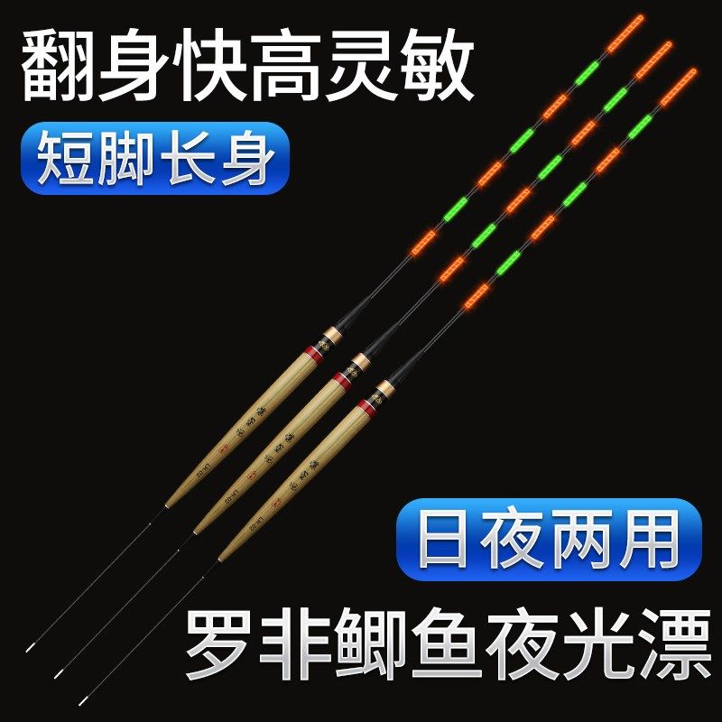 芦苇鲫鱼夜光漂咬钩变色电子漂日夜两用罗非夜光漂水无影超亮醒目