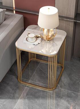 97674北欧轻奢厅岩板发边沙几柜创意极简大客理石小边几角边几网