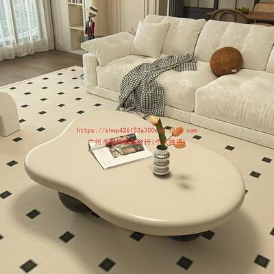 高奶油云朵茶几桌子异北欧级用家黑白新款WPB搭色现代简形约客厅