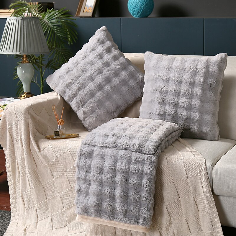 柔软加厚兔毛绒两用抱枕被毯子双面办公室汽车午休毯防静电靠枕被,居家布艺,抱枕被,淘宝优惠券,粉丝福利购,淘宝优惠卷