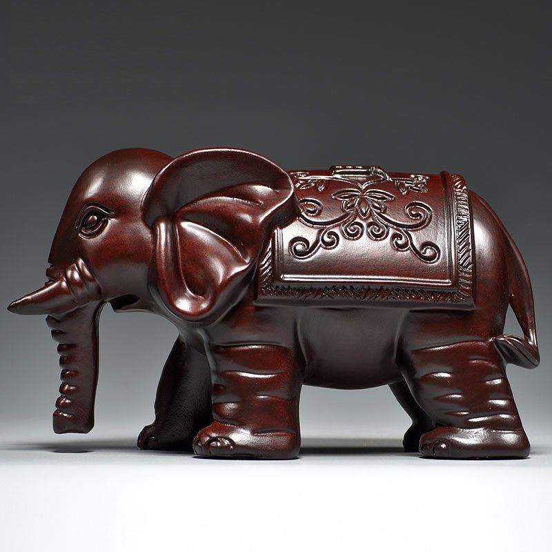 黑檀木雕吸水大象一对实木摆件玄关客厅电视柜装饰工艺品乔迁送礼,家居饰品,木雕,淘宝优惠券,粉丝福利购,淘宝优惠卷