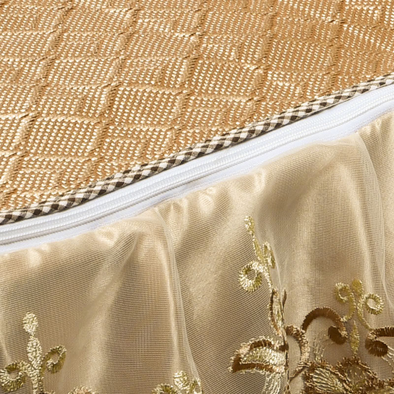 夏季凉席冰丝席三件套床裙款可防滑折叠空调席子1.5米1.8m床1.2,床上用品,床裙,淘宝优惠券,粉丝福利购,淘宝优惠卷