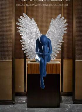 左现代创意雕塑摆件样地天M1112顾使人物酒店大堂落艺术品板房客